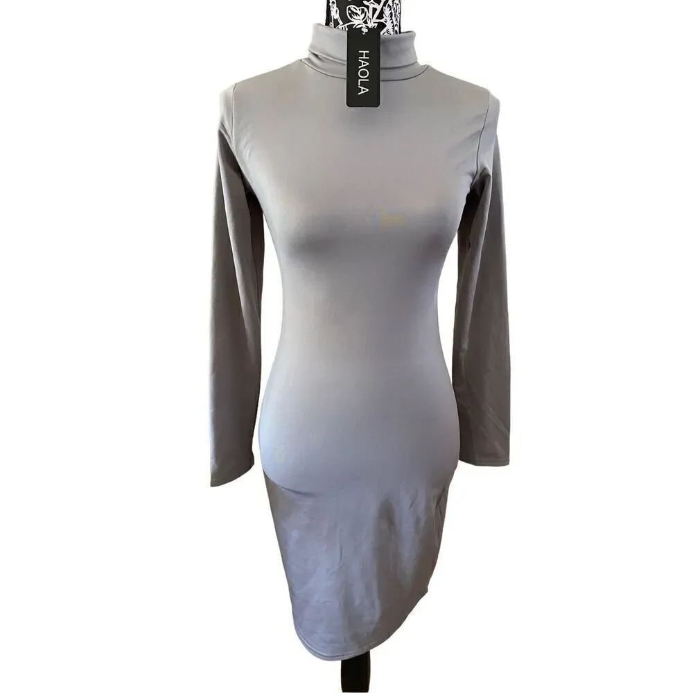 Nwt Haola Turtleneck Dress Open Back Formal Workwear Cocktail Career Professiona